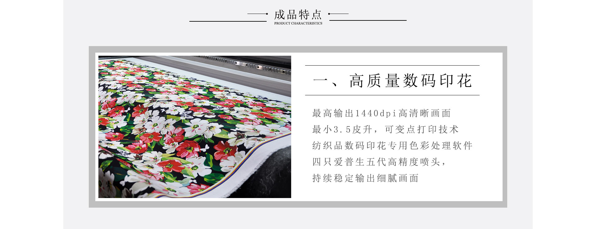 黑邁E-Press高速度導帶式紡織數碼印花機